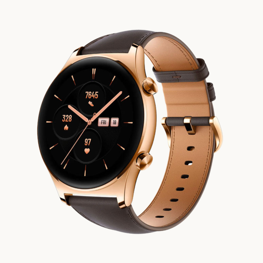 HONOR Watch GS3 Classic Gold Smartwatch with 1.43" AMOLED Display, Bluetooth Calling
