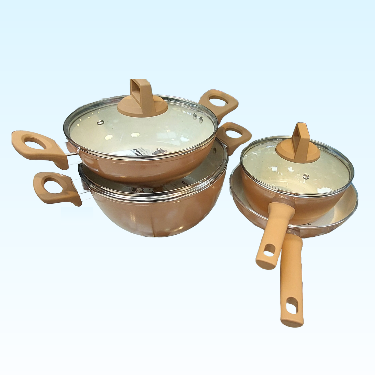 SMART Ceramic Coating Gift Box - 7 in 1 Non Stick Cookware Set (Induction Bottom)